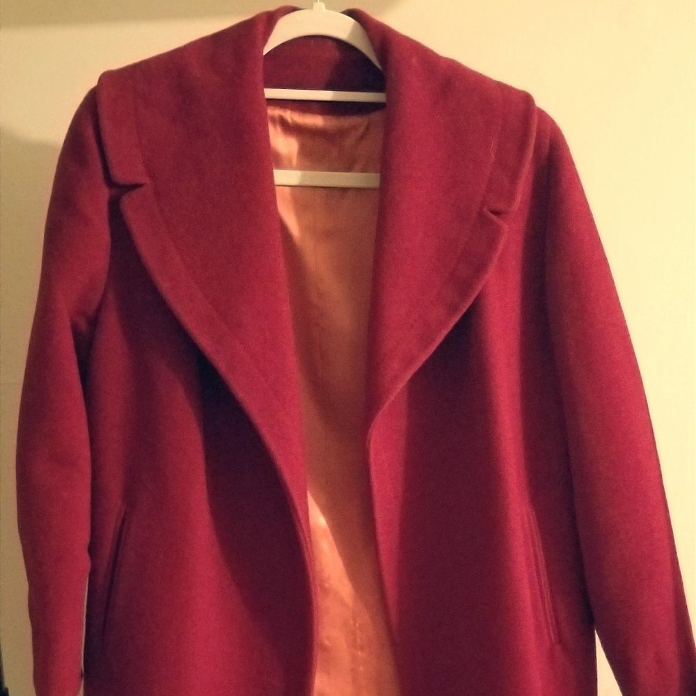 Red vintage 1940s swing coat